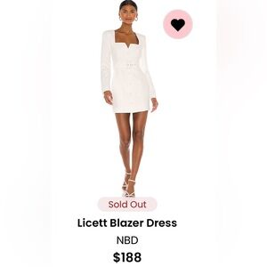 NWT REVOLVE NBD Licett Blazer Dress